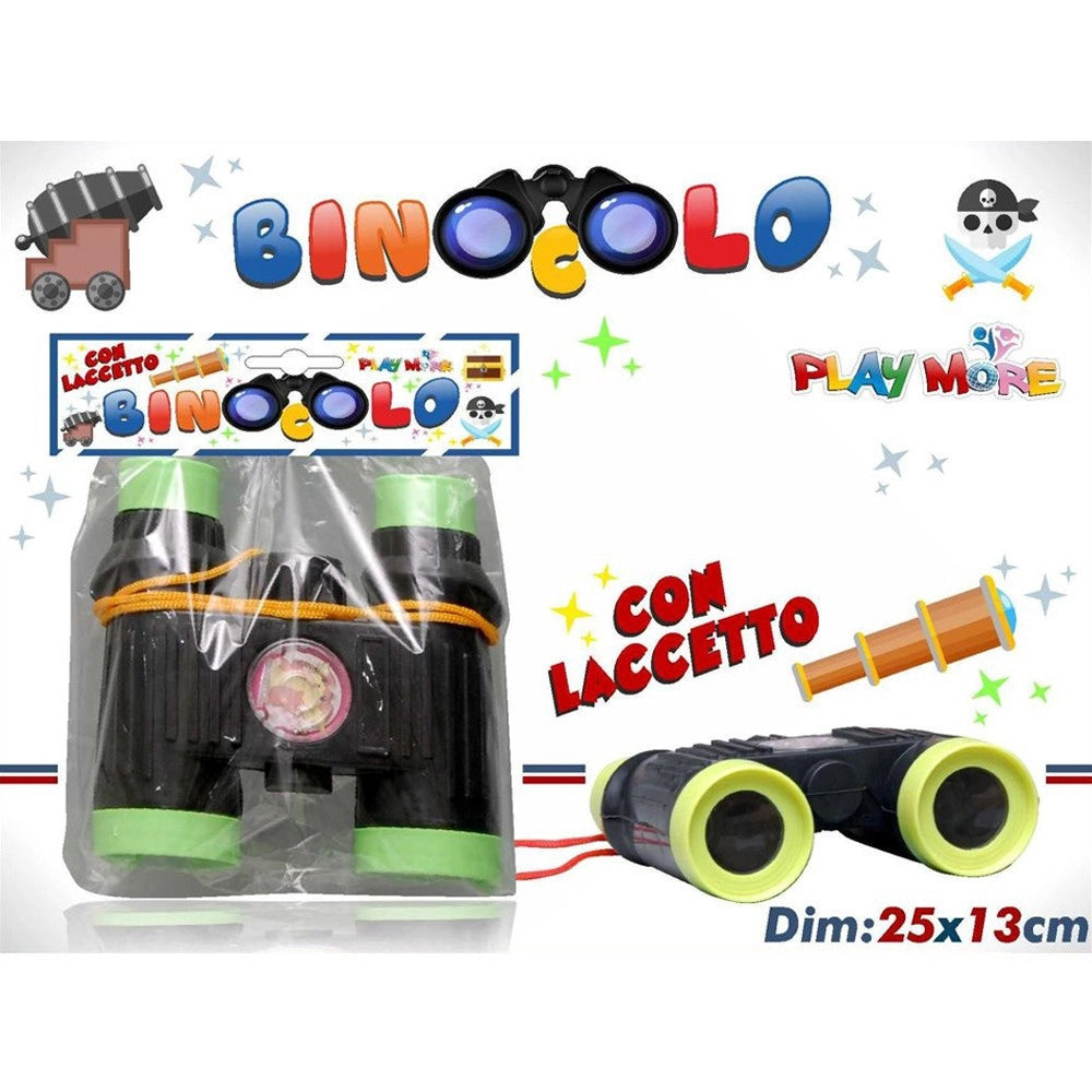 Trade Shop - 2 Pezzi Binocolo Per Bambini Gioco Maschera Carnevale Avventura Caccia Al Tesoro -