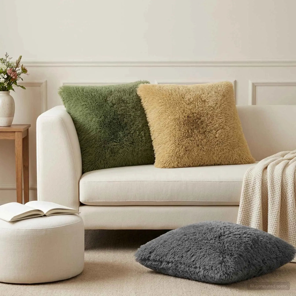 Cuscino con cuscino HEERLEN 2 pz Verde Fleece PV 928614
