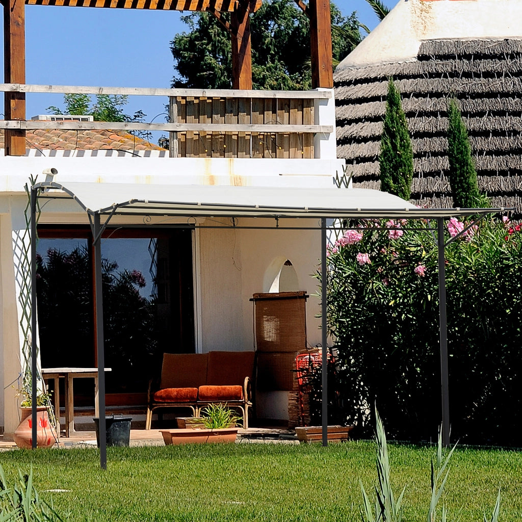 Gazebo con tetto apribile 3x2.5m ¨C Minimal ¨C crema