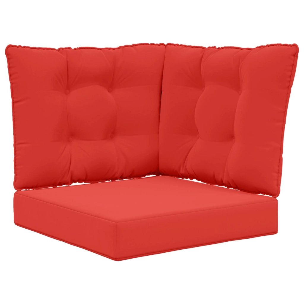 Cuscino per divano da esterno 3 pcs Rosso Poliestere 900801
