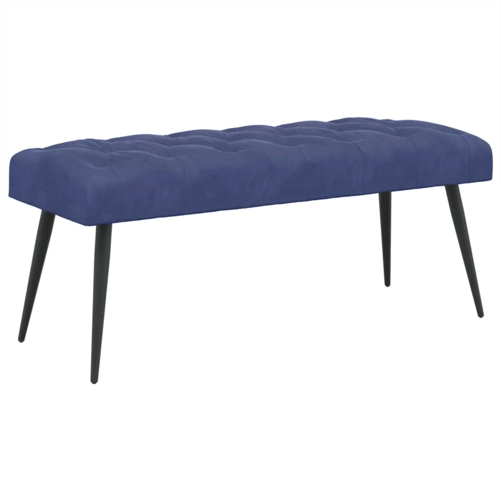 Panchina con bottoni imbottiti Blu Polizia 110 x 40 x 46 cm 42038583