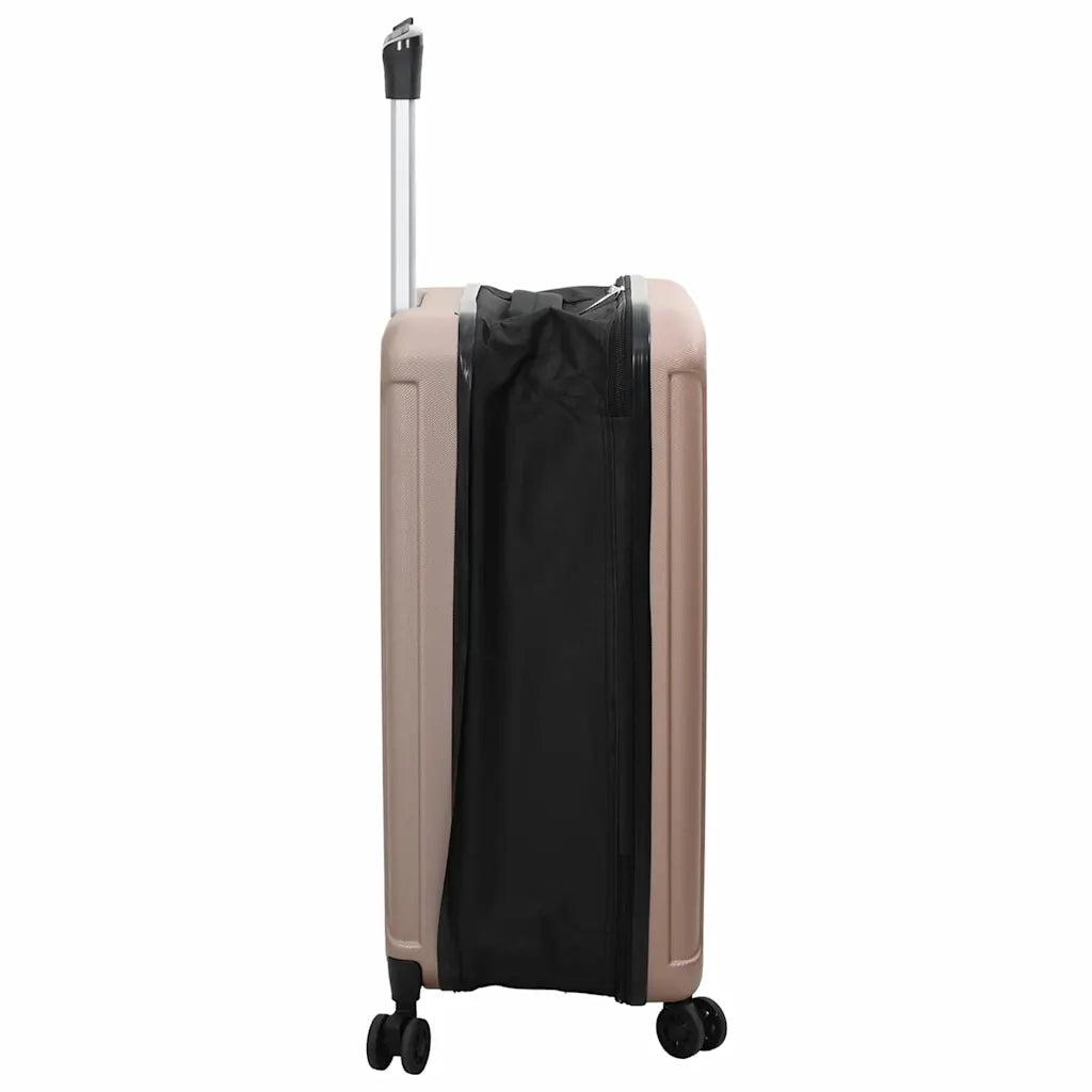 Valigia con blocco oro rosa 43 x 27 x 66 cm Plastica ABS 42006239