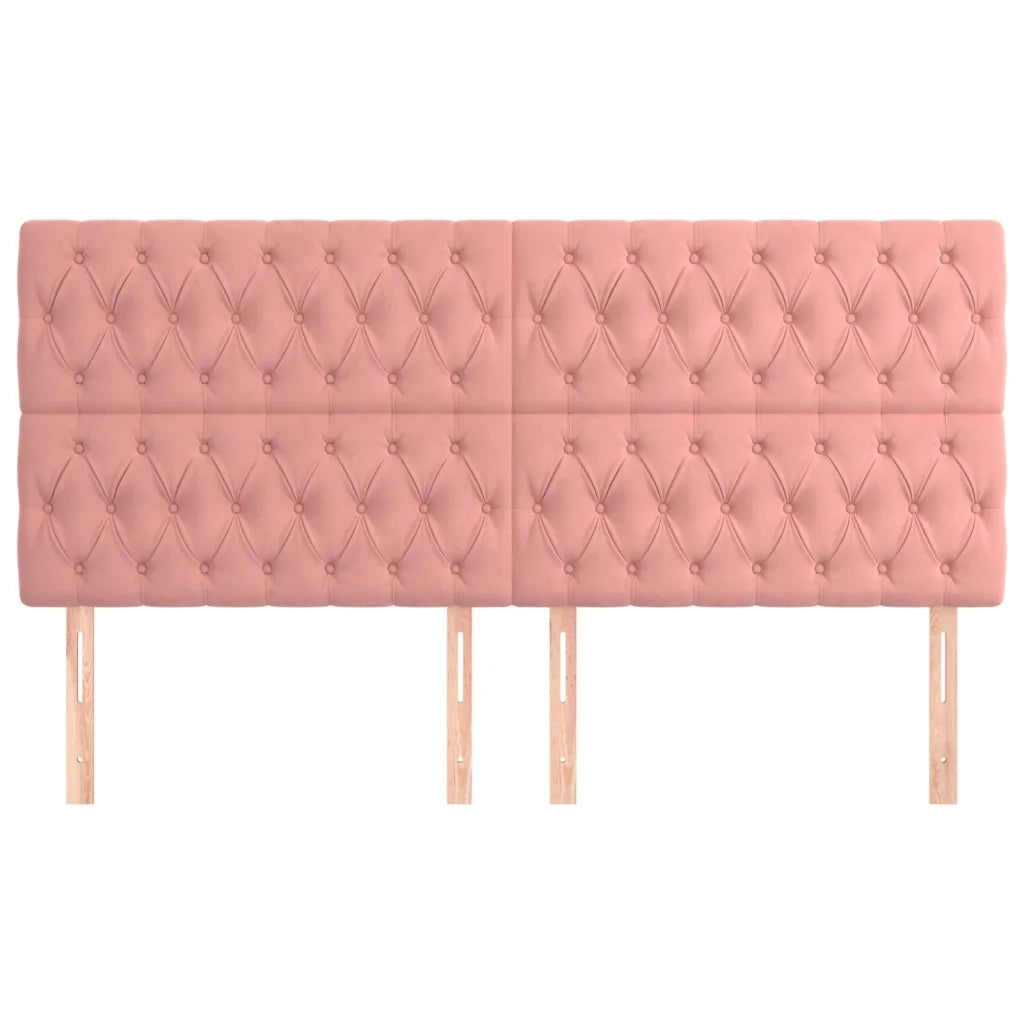 Testiera | Testata Rosa 200x7x118/128 cm Velluto
