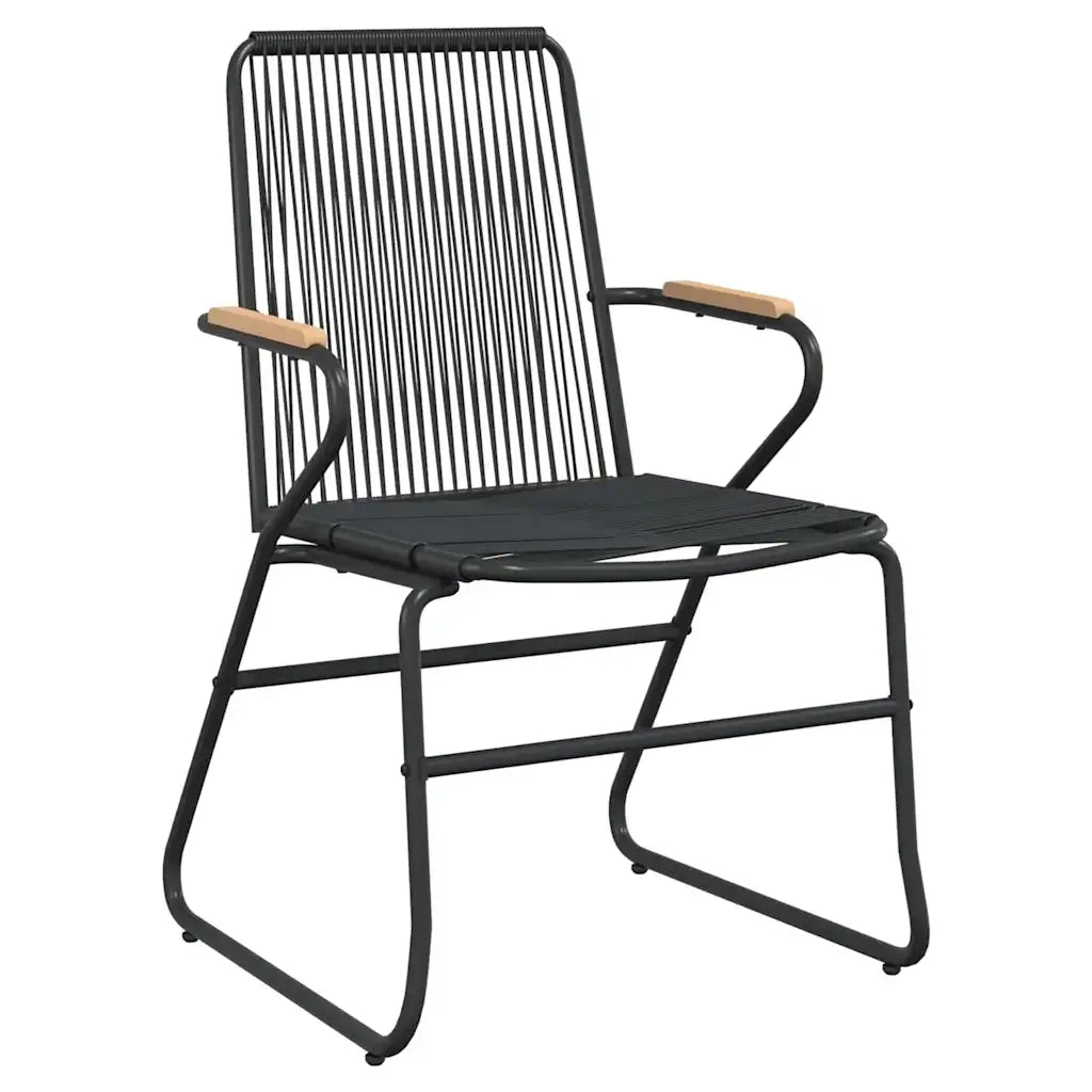 Set da Pranzo per Giardino 5 pcs Nero