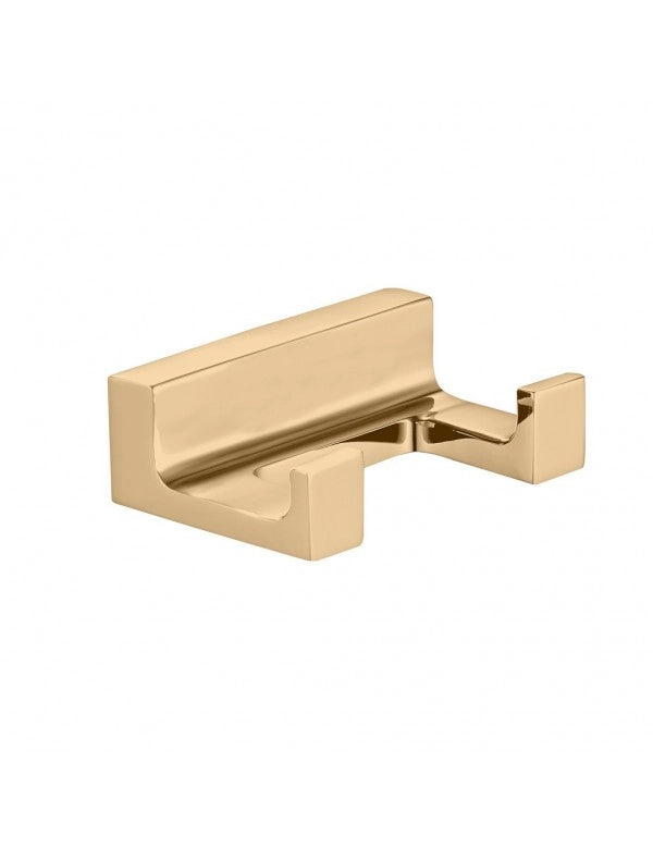 Appendiabiti doppio NIL in ottone dorato 6x4,2x2,1 cm