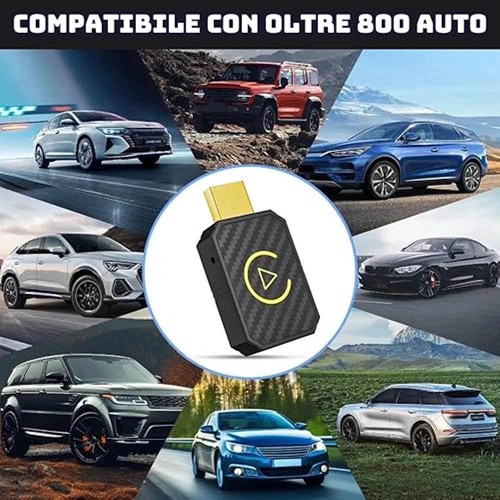 Trade Shop - Adattatore Wireless Carplay Android Auto Per Sistemi Multimediali Usb C/a Plug & Play -