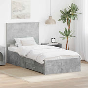Struttura del letto Grigio Certo e Argento 75 x 190 cm