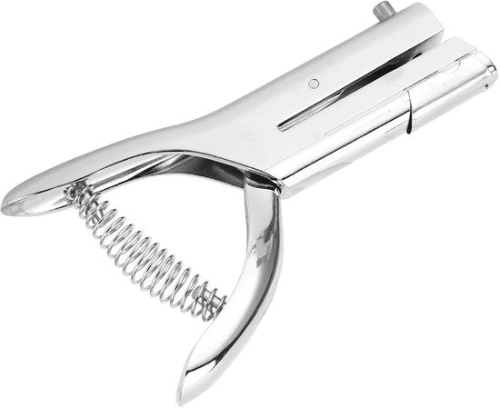 Perforatrice per Carta - 3 mm - Cilindro con Fori Circolari - Acciaio Inossidabile - Per 20 Fogli A4 - Facile da Usare - Duraturo e Resistente alla Corrosione