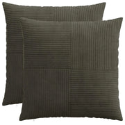 Federa 2 pcs ALMELO Antracite 80 x 80 cm corduroy 915697