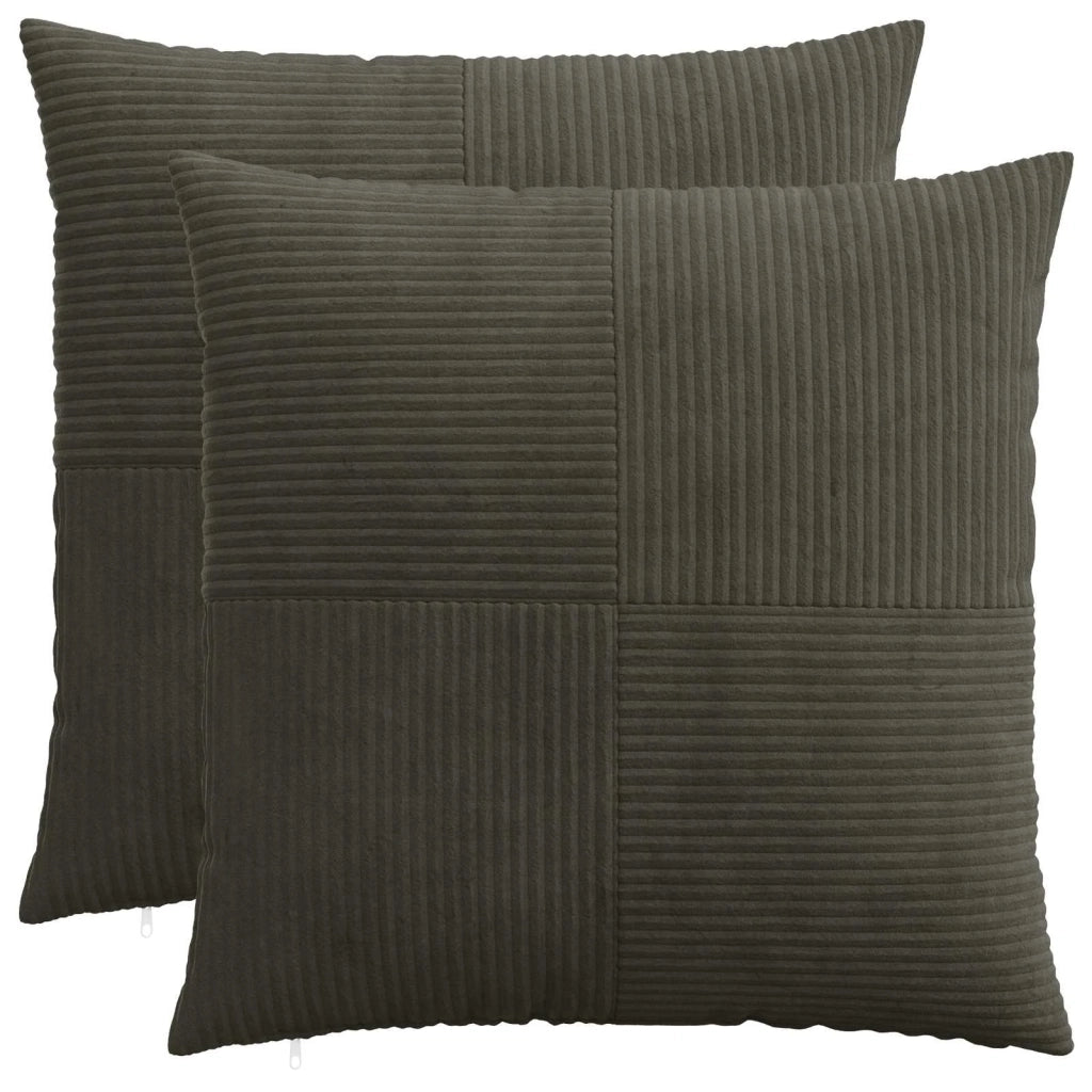 Federa 2 pcs ALMELO Antracite 80 x 80 cm corduroy 915697