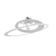 Plafoniera Industrial-Minimal Bungee Metallo Bianco 1 Luce E27 D70Cm