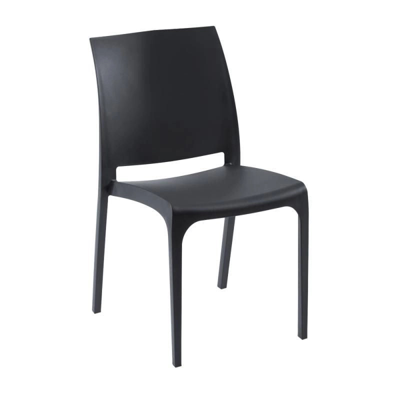 SEDIA VOLGA NERA 54X46XH80CM IMPILABILE