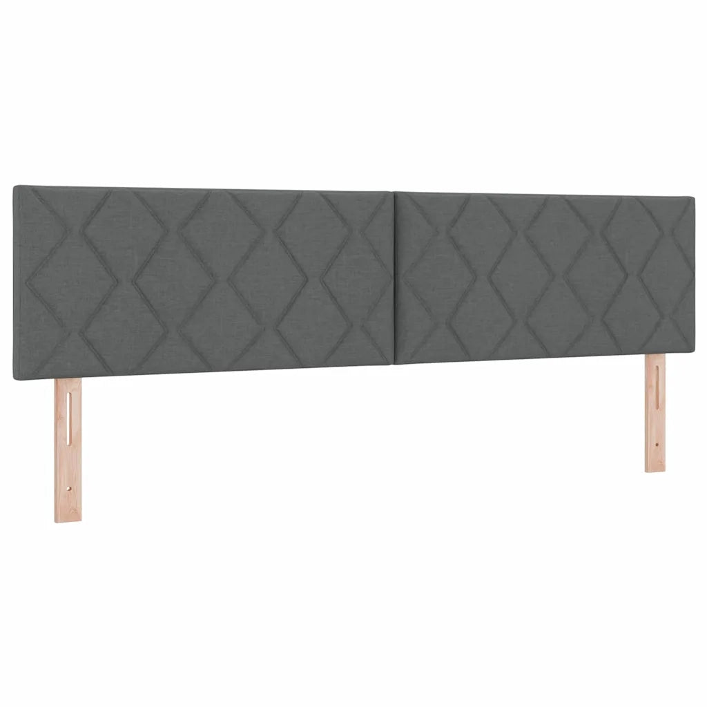 Letto a molle con materasso Grigio scuro 180 x 200 cm Tessuto 3342304