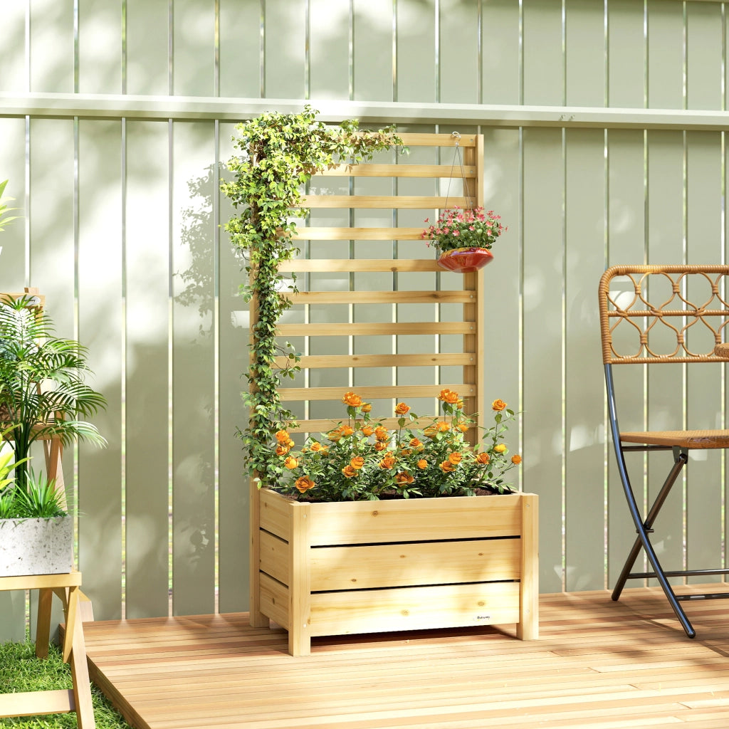 Hochbeet con graticcio in legno ¨C Minimal ¨C 60x39x120 cm