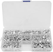 Set di Rivetti in Alluminio - 350 pezzi, solido e multi-formato rivetti a testa piatta M4 4/6/8/10/12/16/20mm