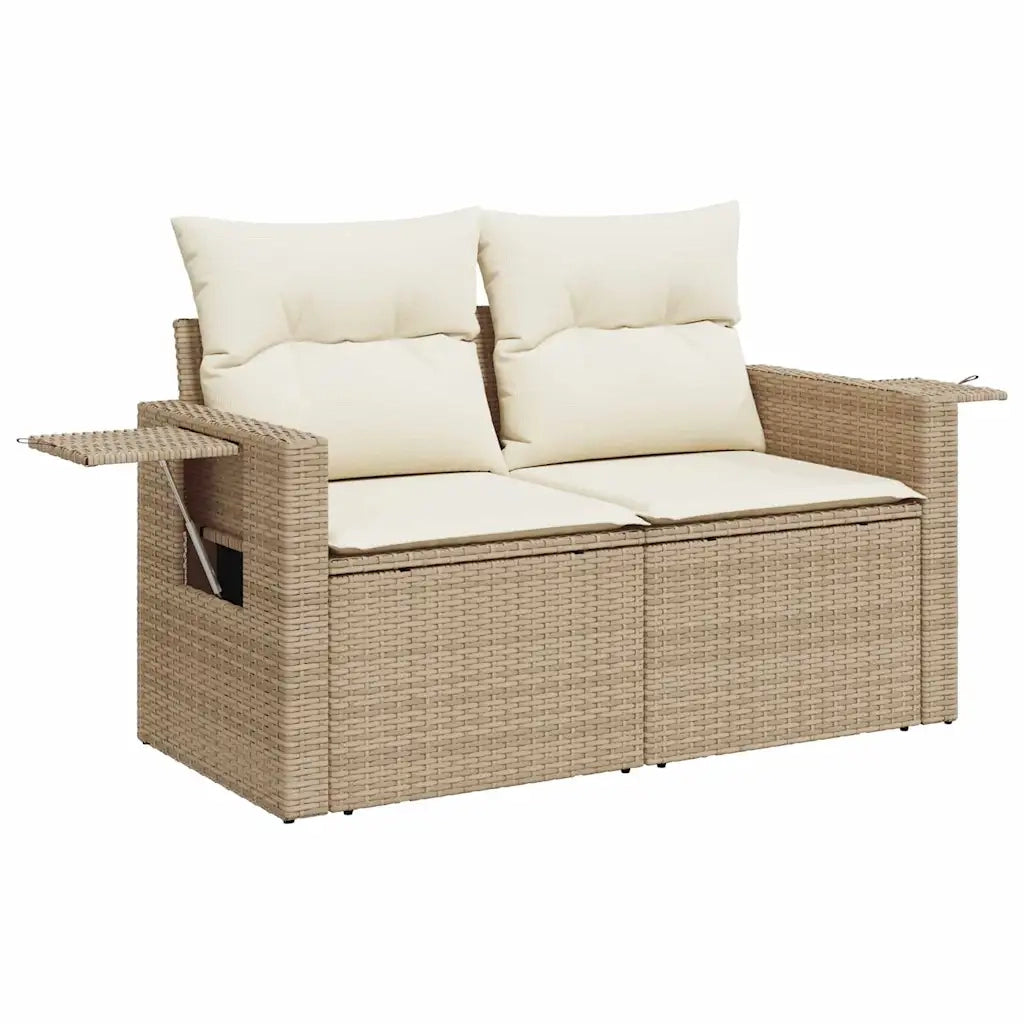 Set Divano da Giardino 8 pz con Cuscini Beige in Polyrattan 3325514