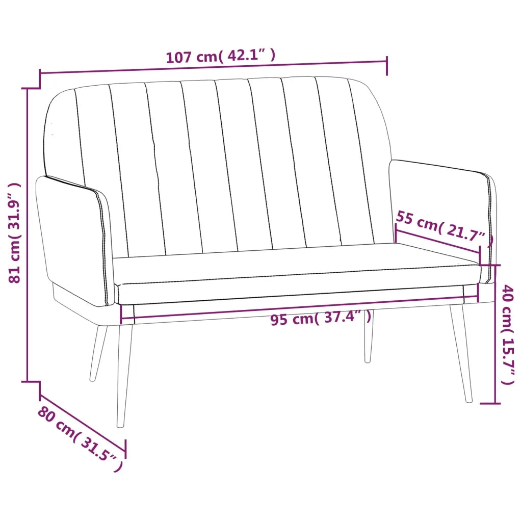 Panca-Sgabello Nera 107x80x81 cm in Similpelle