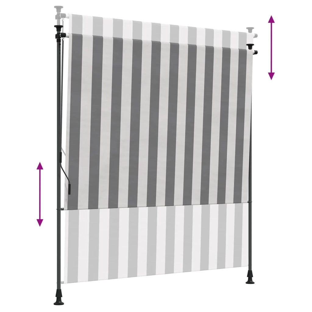 Tenda a rullo | Tenda avvolgibile Esterna Antracite e Bianco 100 x 270 cm