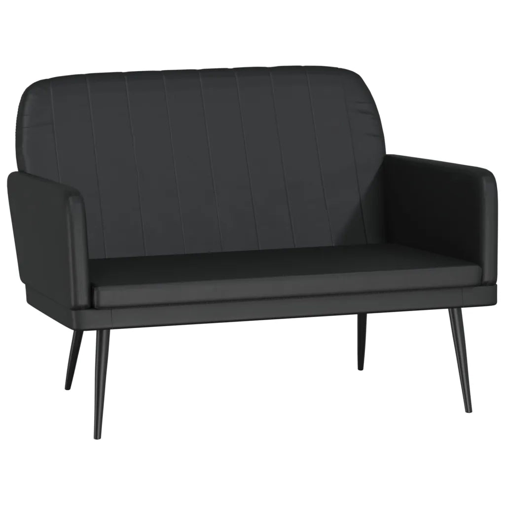 Panca-Sgabello Nera 107x80x81 cm in Similpelle