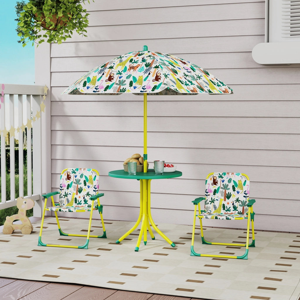 Set tavolo e sedie bambini ¨C zephmum ¨C 4 pezzi, verde