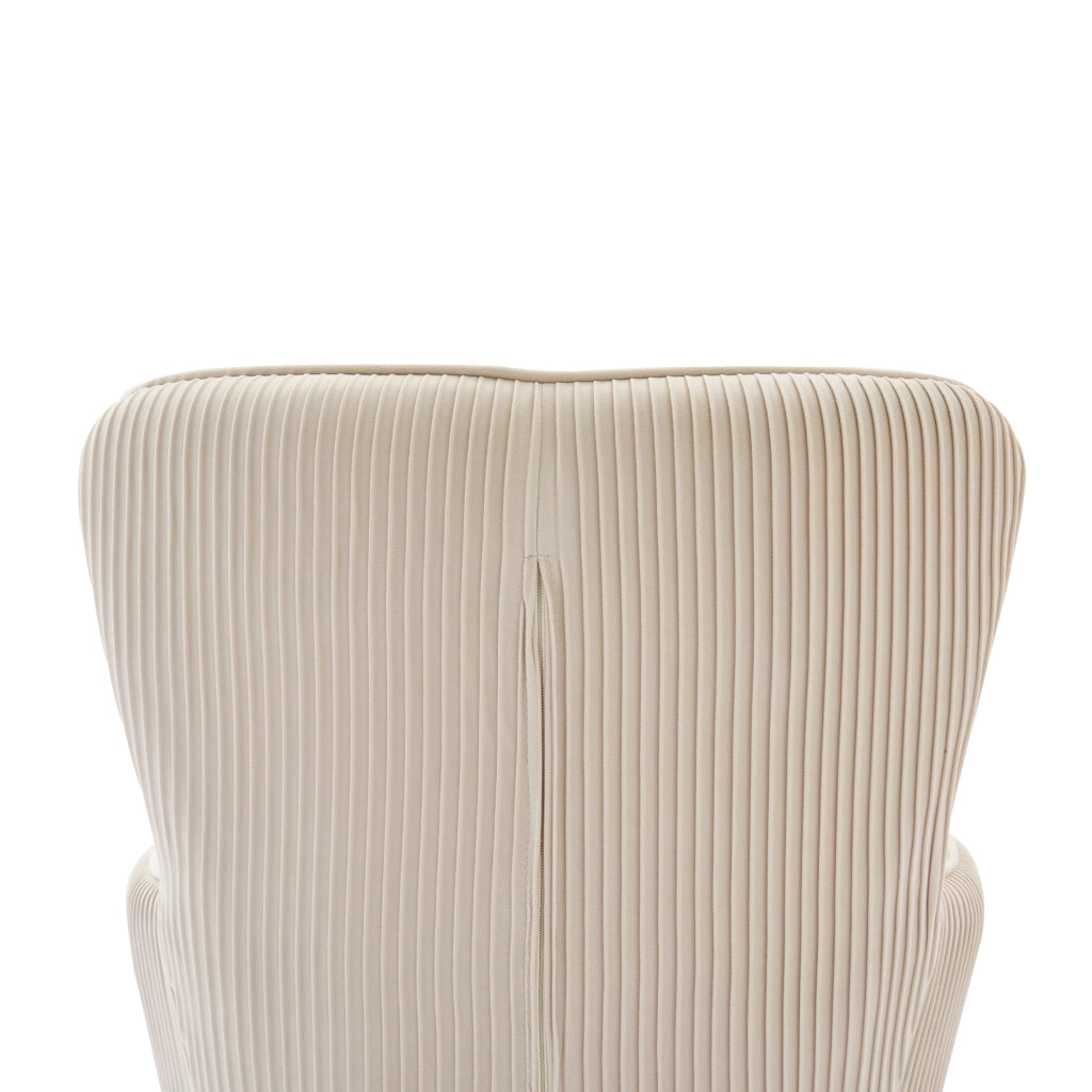 Sedia da pranzo Set di 4 con braccioli e supporto lombare in velluto Beige Oro