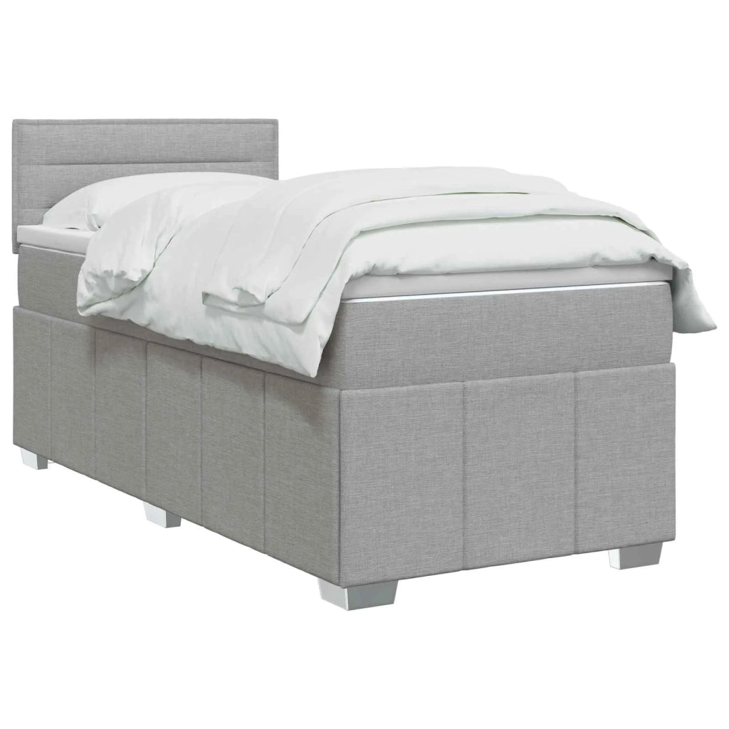 Letto box spring con materasso Grigio Chiaro 80 x 200 cm 3451073