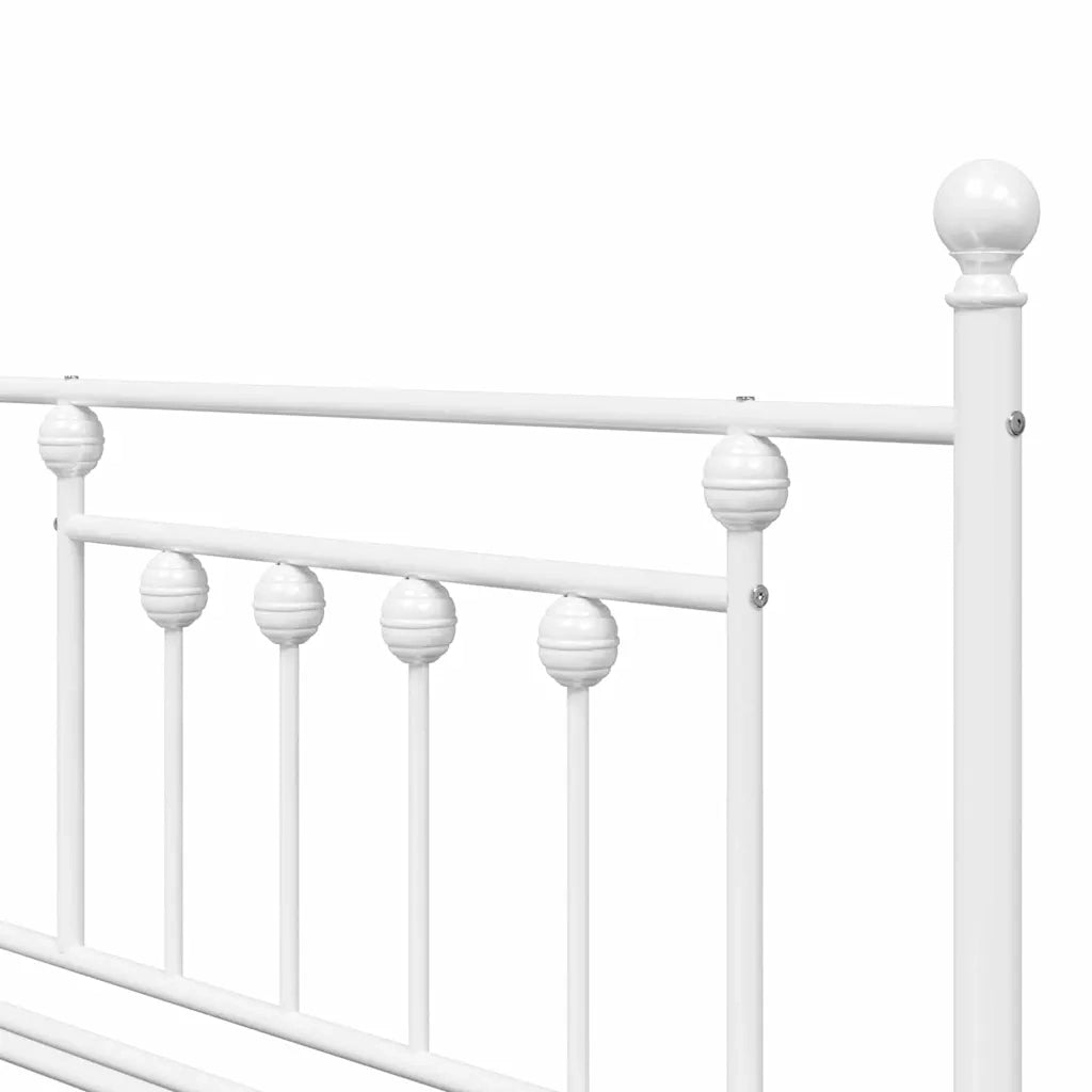 Struttura per letto di giorno Bianco 100 x 190 cm Acciaio 42002681