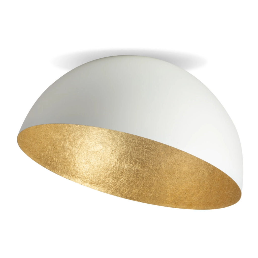 Plafoniera da soffitto Sfera bianco-oro Ø70 E27 Sigma
