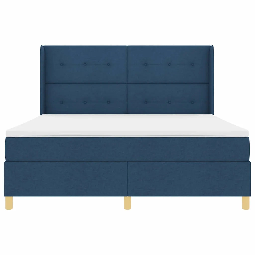 Letto a molle con strisce LED Blu 180 x 200 cm Tessuto 3343713