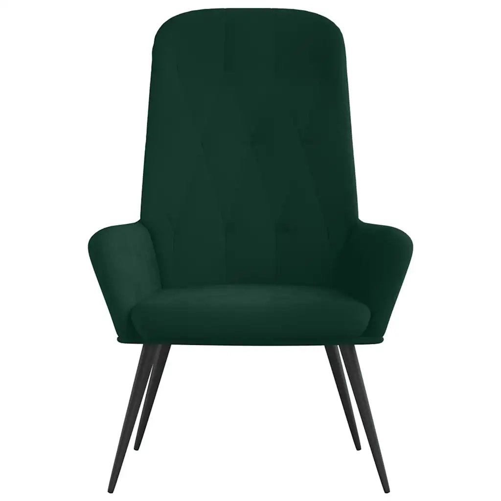 Poltrona | Sedia Relax Verde Scuro in Velluto