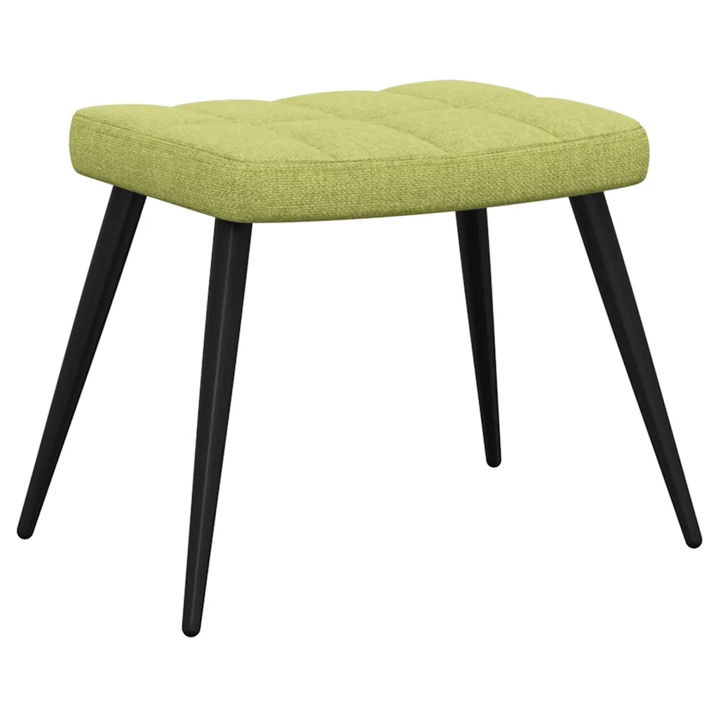 Sedia Relax con Sgabello Verde in Tessuto 327957