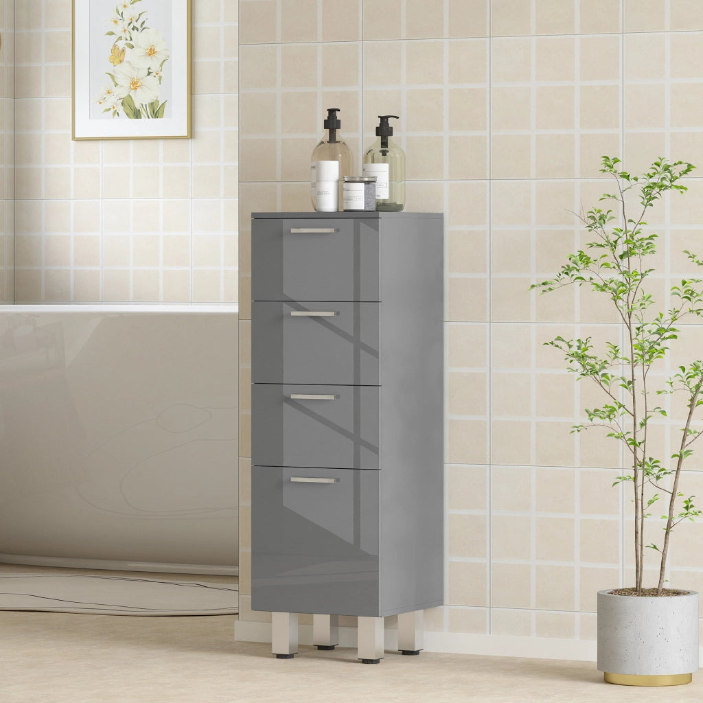 Armadietto da bagno con 4 cassetti ¨C Minimal ¨C grigio