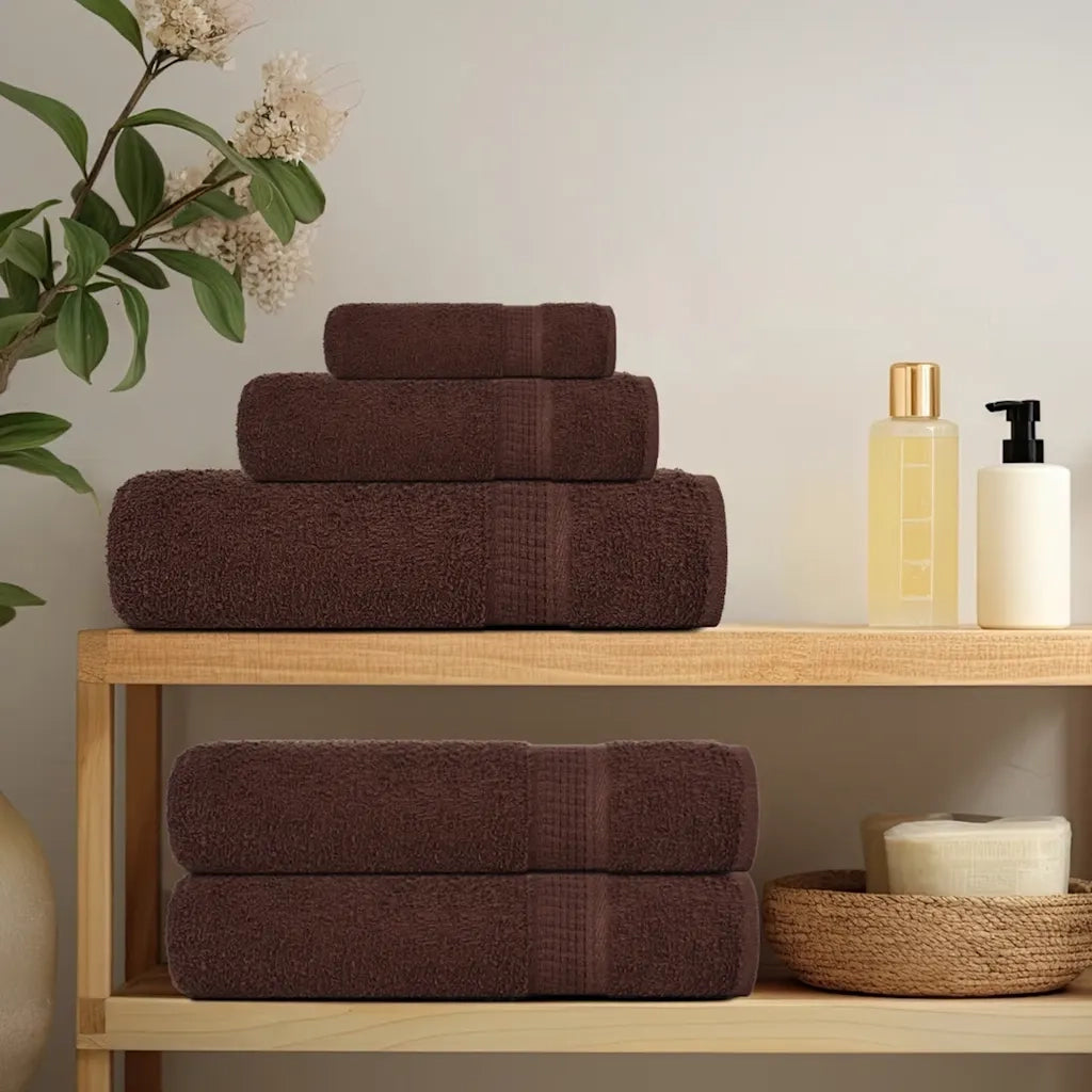 Asciugamani per sauna FROGN 10 pezzi Marrone 80x200 cm 360 g/m2