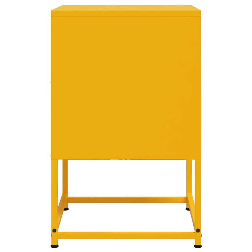 Comodino-Tavolino da notte Giallo Senape 36x39x60,5 cm in Acciaio 846126