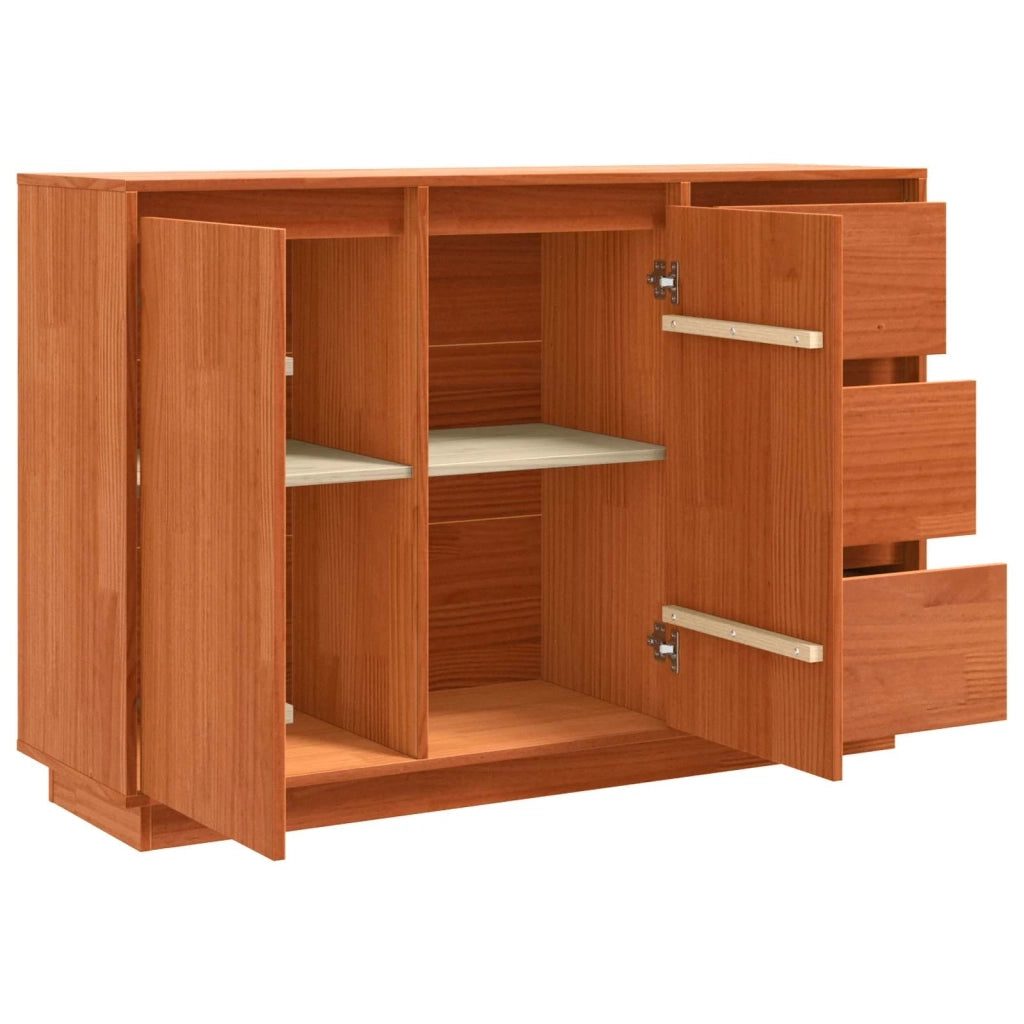 Credenza Rovere Marrone 111 x 34 x 75 cm Pino massello 869877