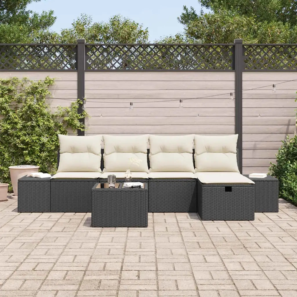 Set di divani con cuscino 6 pcs polyrattan