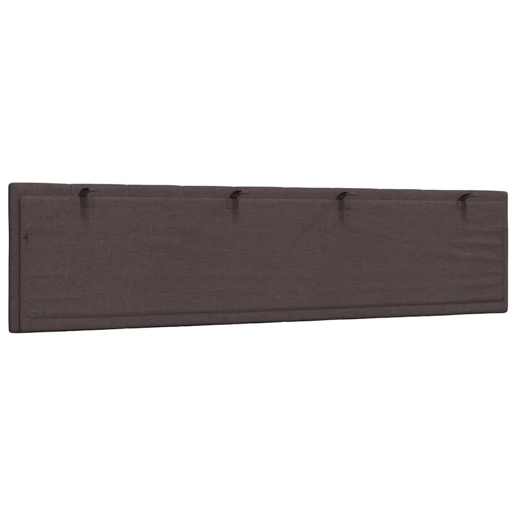 Cuscino Testiera Hanko Marrone Scuro 200 cm in Tessuto 4019187