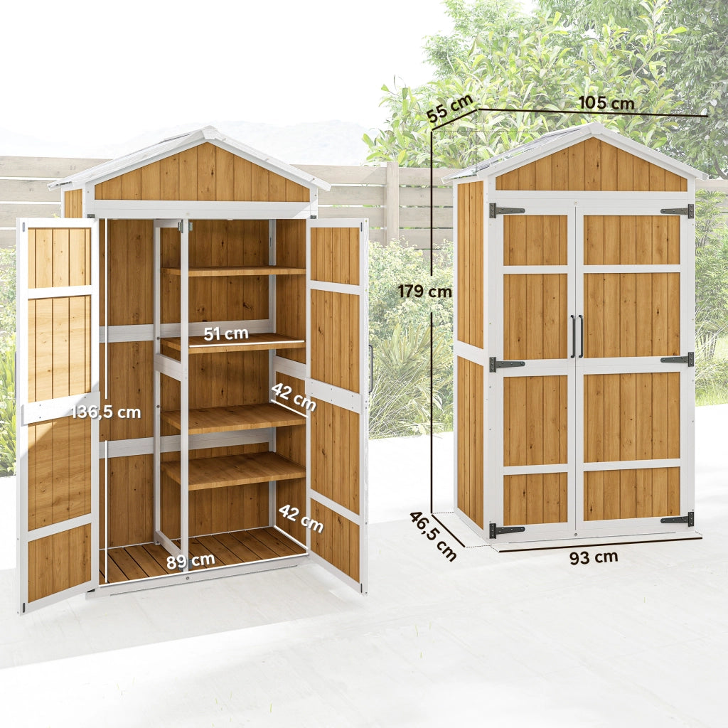Armadio da Giardino ¨C zephmum ¨C Naturale 105x55x179 cm