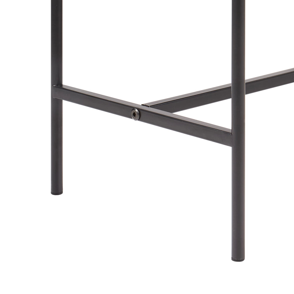 Comodino con 2 cassetti Nero stile moderno