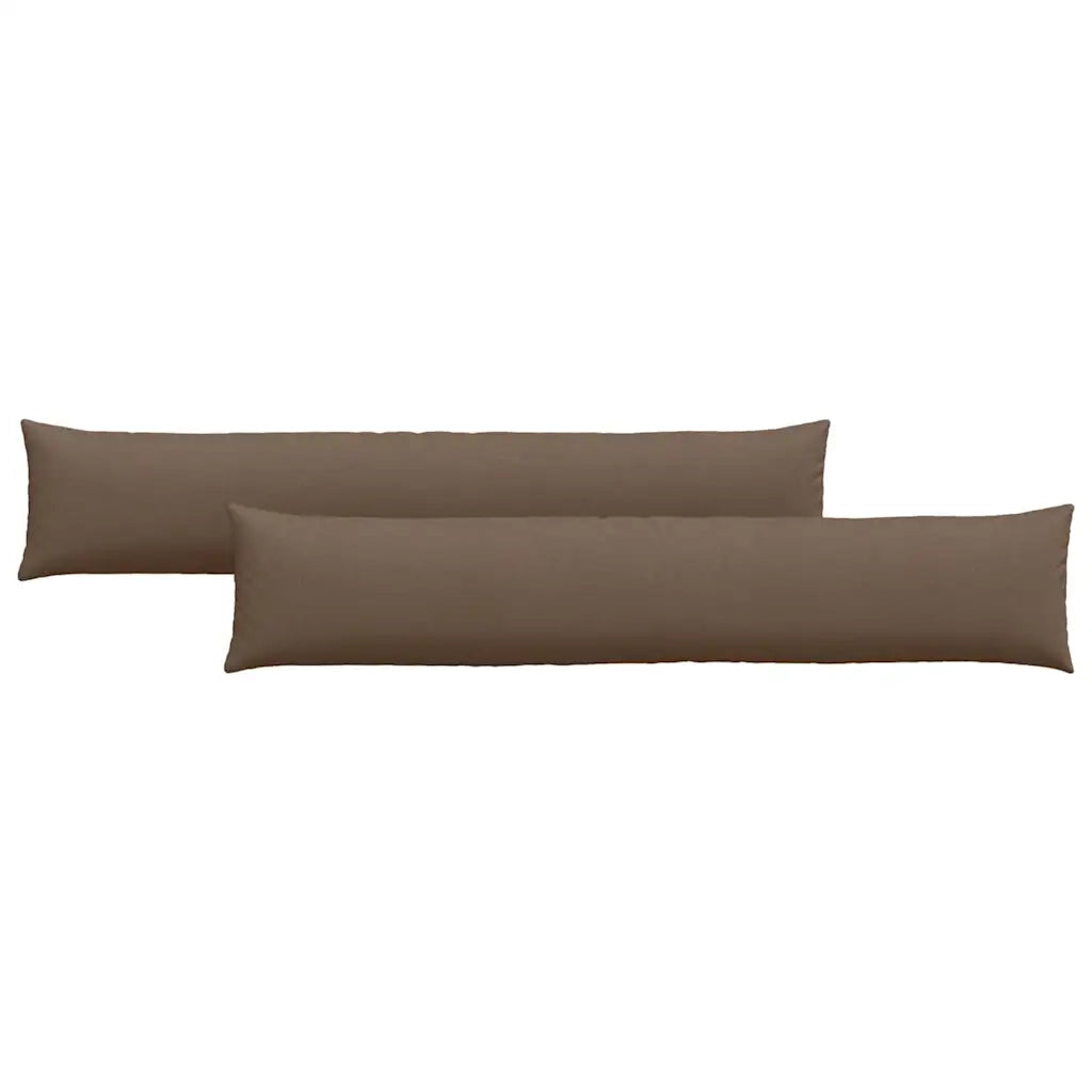 Cuscini da Divano 2 pcs Marrone 200 x 40 cm Tessuto 42013872