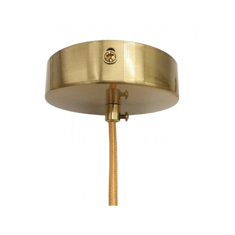 Trade Shop - Lampadario A Sospensione Oro Con 6 Sfere Bolle Bianche In Vetro Attacco G9 33726 -