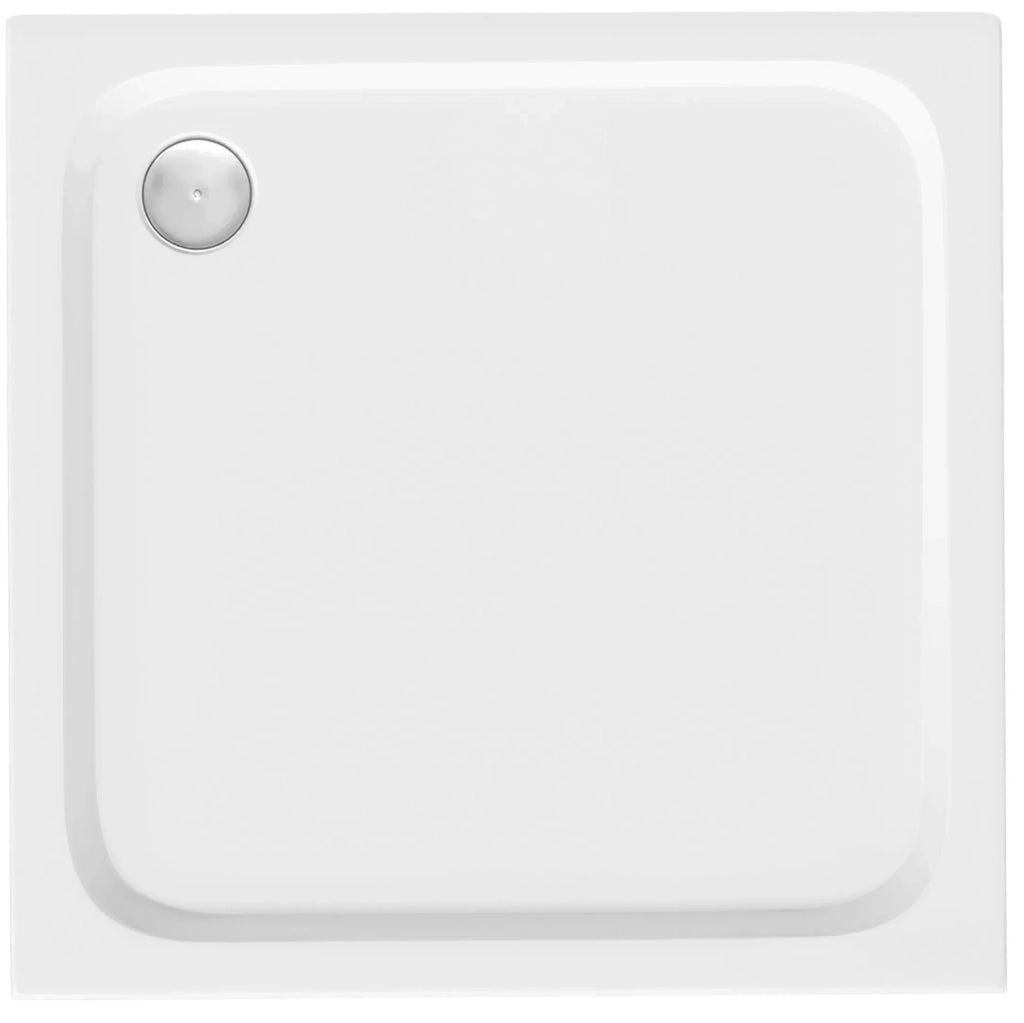 Piatto Doccia Acrilico Rea Belmond White 90x90 Copertura cromo