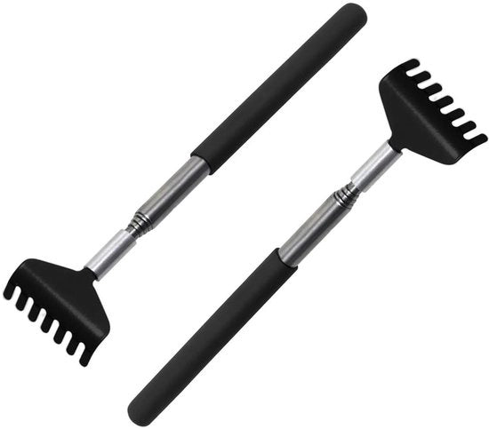 Rugkrabber telescopico 20-68 cm - Acciaio Inox - Design Ergonomico - Duraturo - Massaggio Comodo - Multifunzionale - Schiacciapiedi con Funzione di Massaggio
