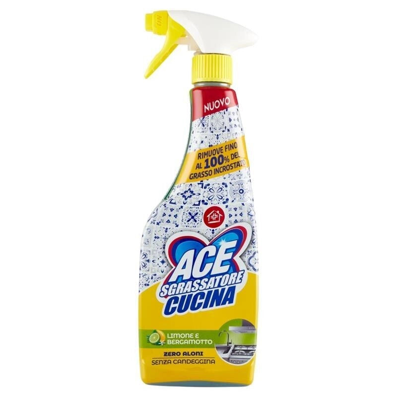 ACE SPRAY SGRASSATORE UNIVERSALE 600ML CUCINA LIMONE E BERGAMOTTO