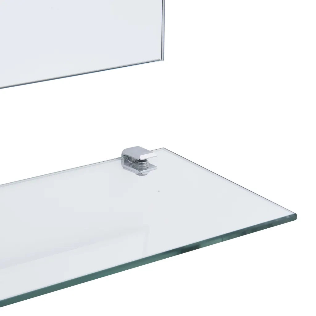 Specchio da Parete con 5 Mensole Argento 100x60 cm 249446