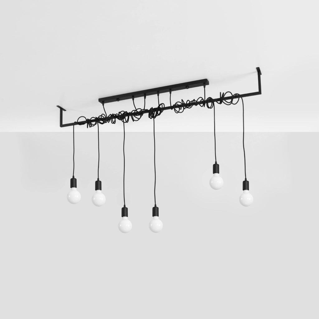 Lampadario SALAMANCA 6 nero