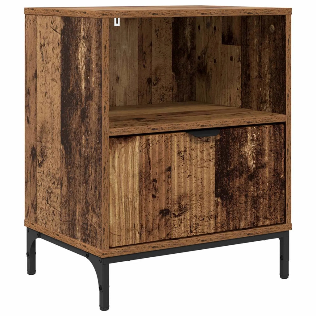 Armadio da Notte con cassetto Legno vecchio 49 x 36 x 61 cm 883490