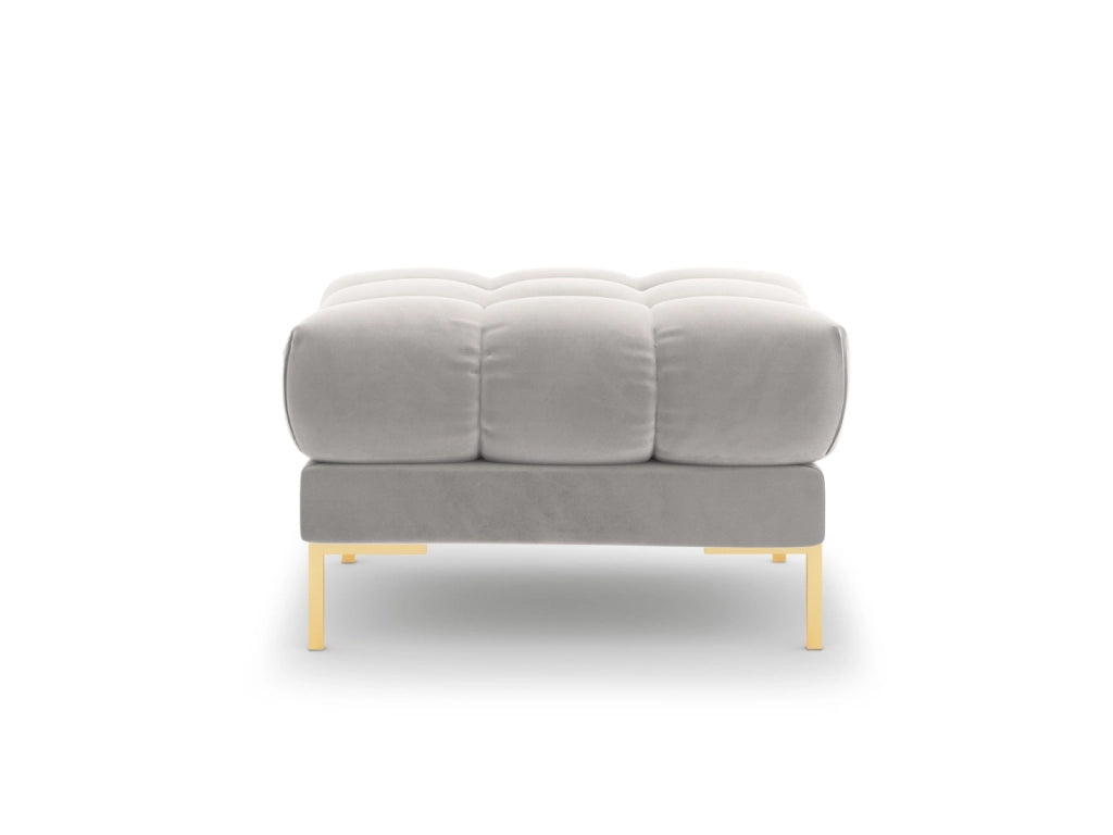 Cosmopolitan Design - Pouf "Bali" in velluto argento 