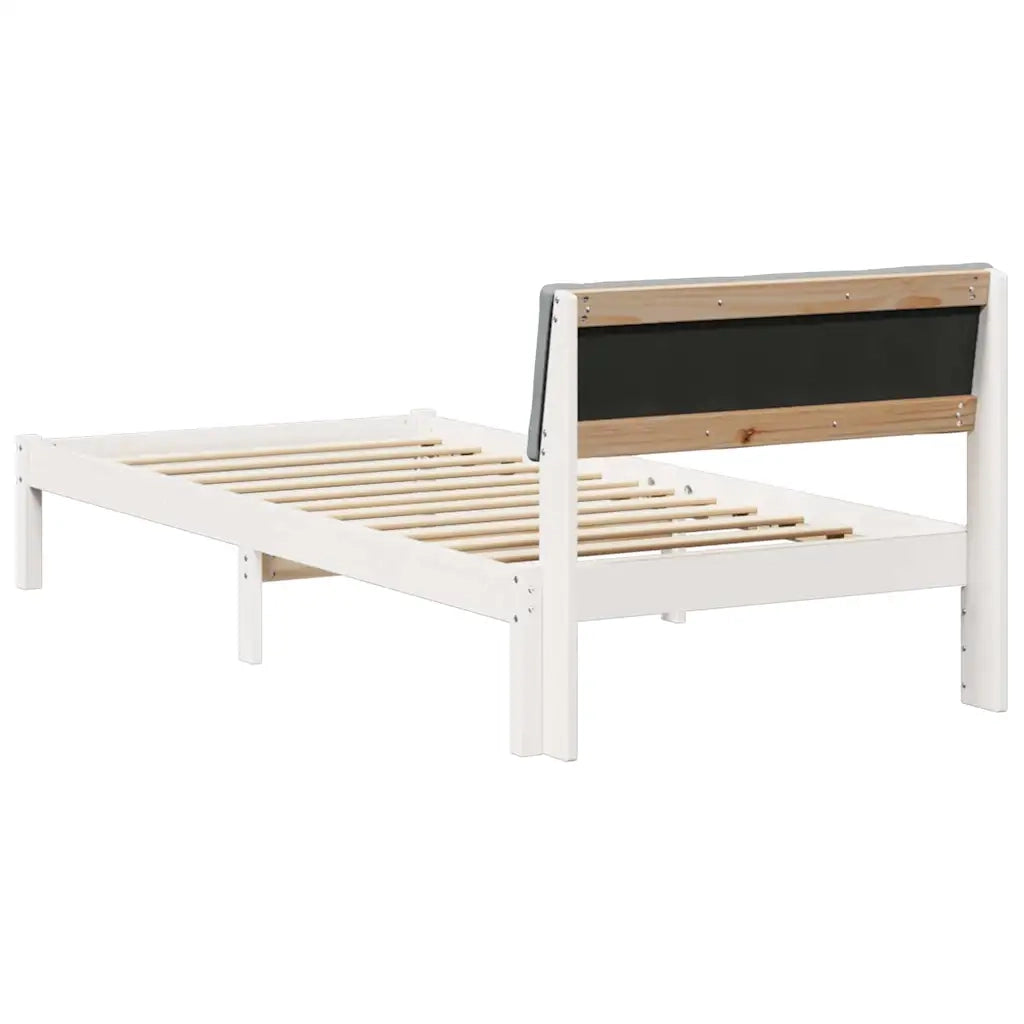 Struttura del Letto Bianco e grigio chiaro 90 x 200 cm 878568