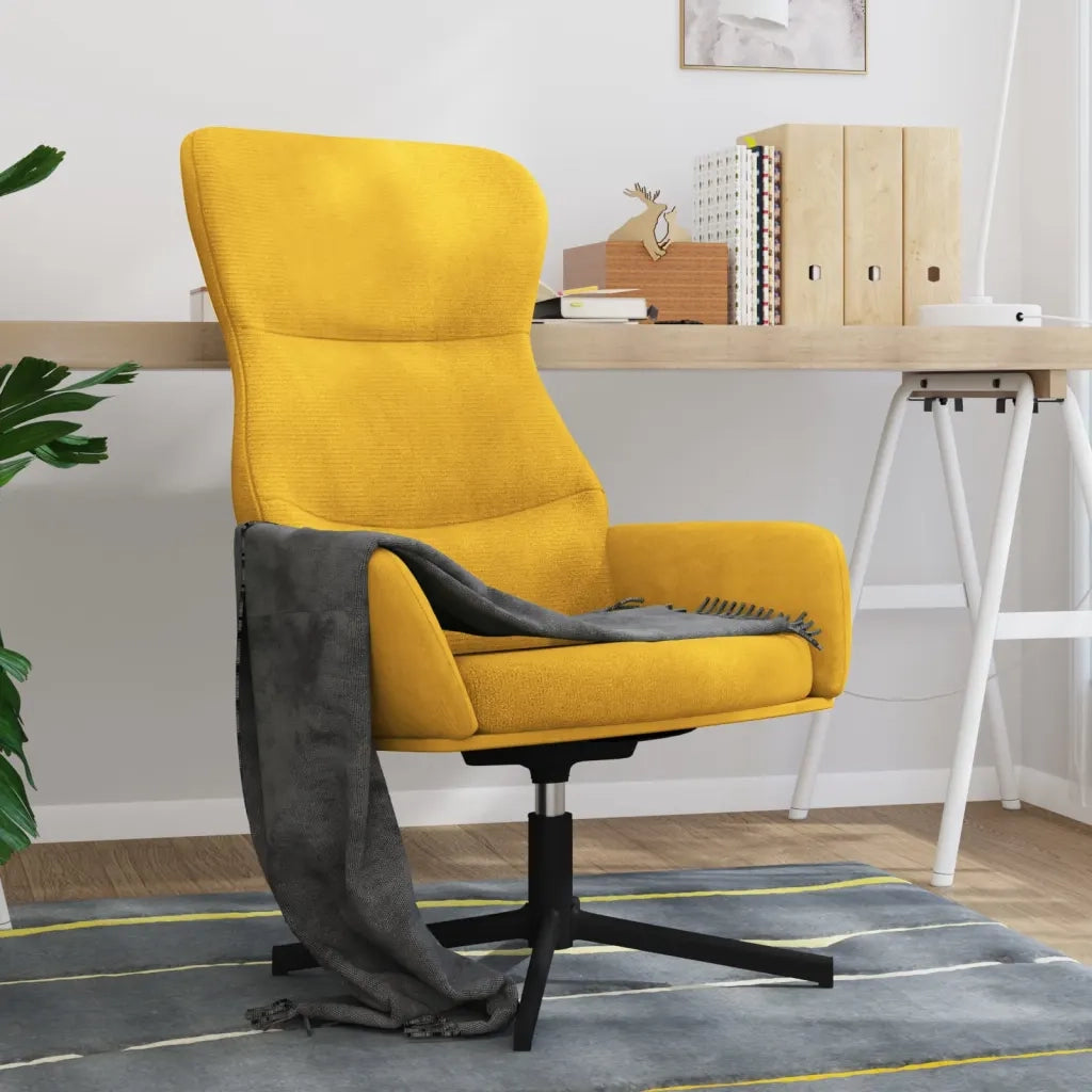 Sedia Relax Giallo Senape in Velluto 341115
